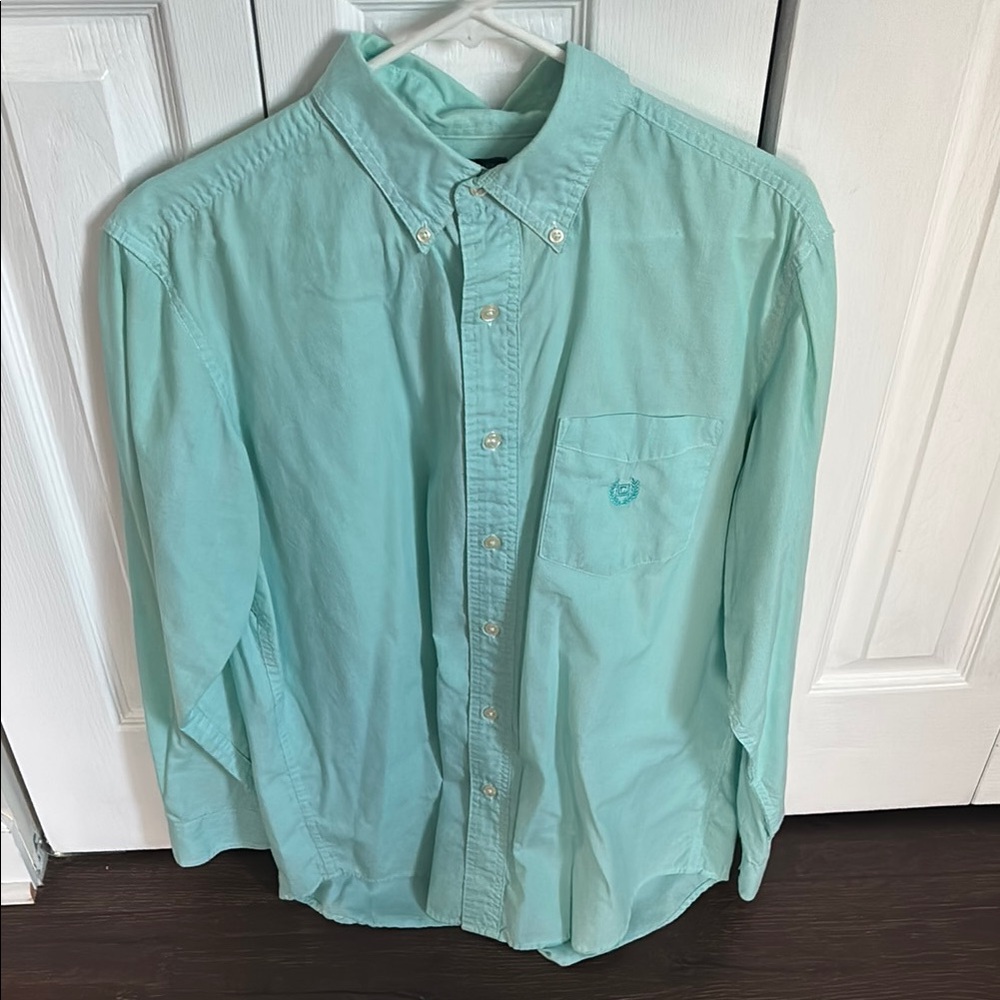 Men's Mint Green Button-Up Shirt